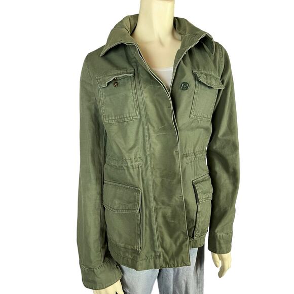 Ecote XS Green Cotton Canvas Utility Jacket Field Gorp Cargo Neutral Casual - Picture 6 of 14